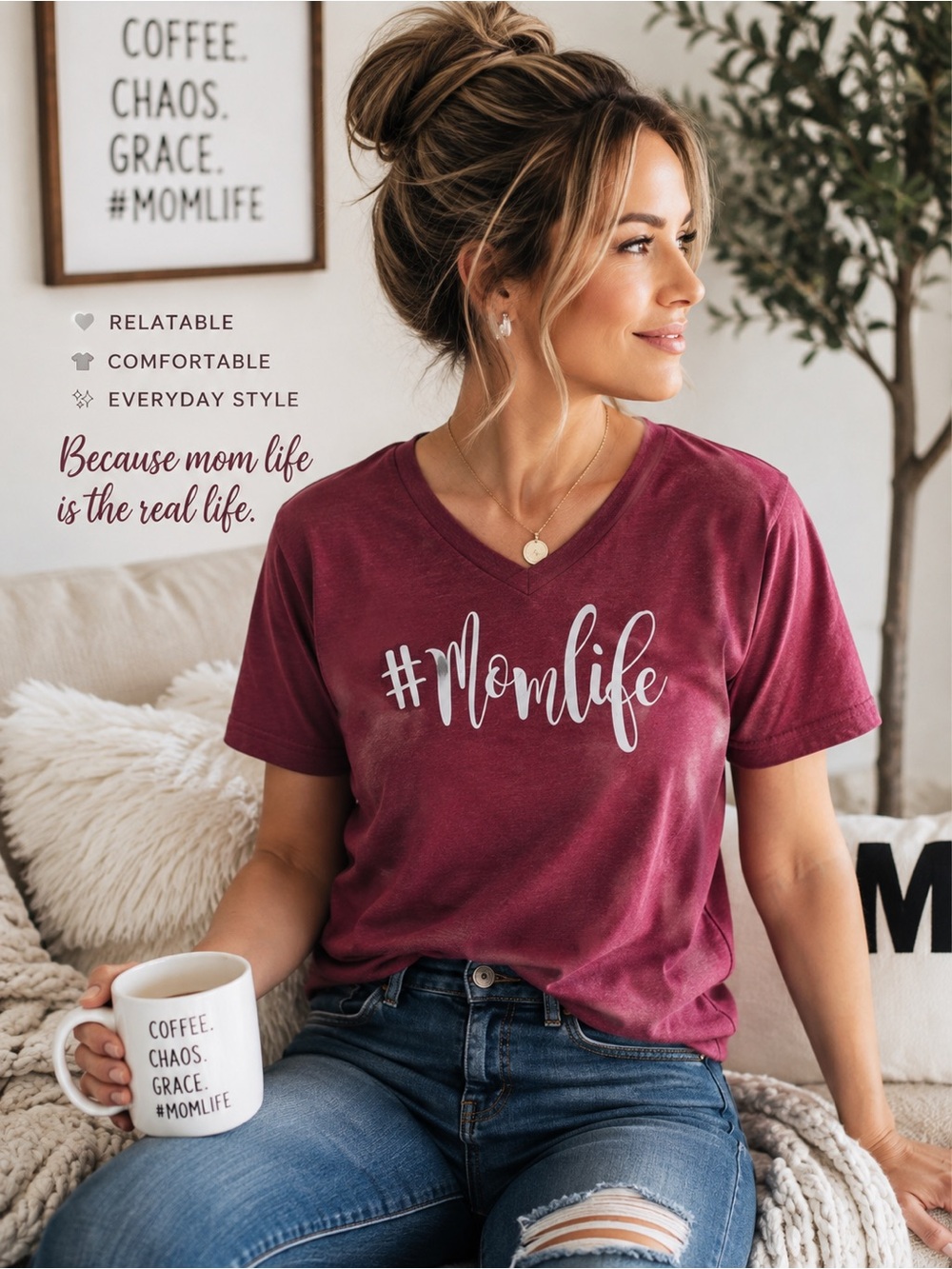 #Momlife T-Shirt | M